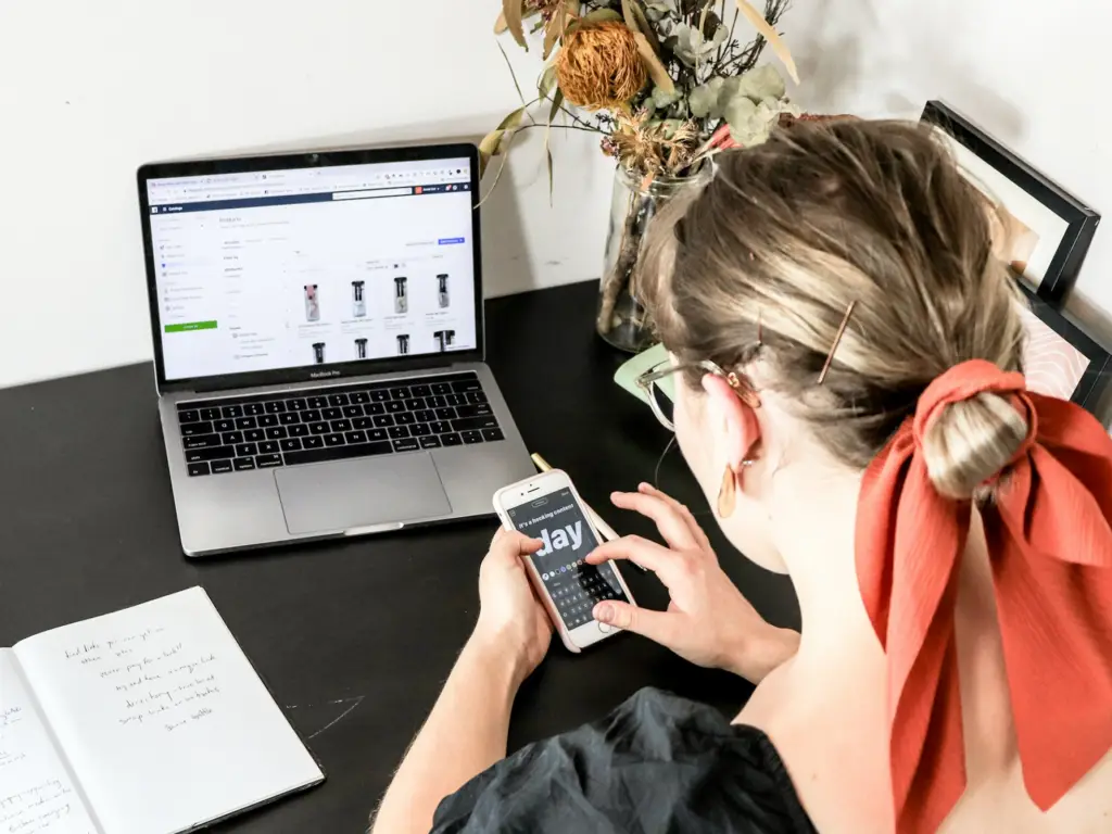 Working with Laptop & Mobile